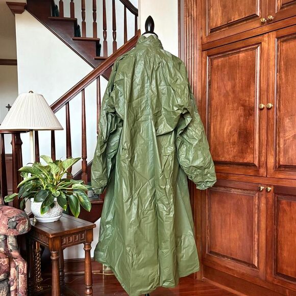 Von Lengerke & Antoine Rain Poncho Vintage Army Military 1940s 1960s WW2 Capone - Picture 2 of 7
